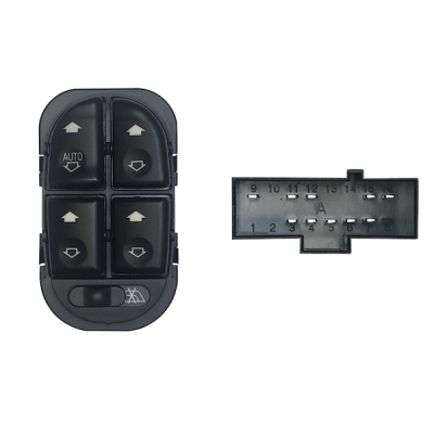 Ford Mondeo 96-*Interruptor Puerta Delantero  Izq(4 Botones)14pin