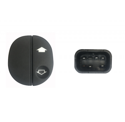 Ford Fiesta/Fusion 96/99/02/05-*Boton Elevalunas Delantero Dch(Sin Logo Elevalunas) 6pin