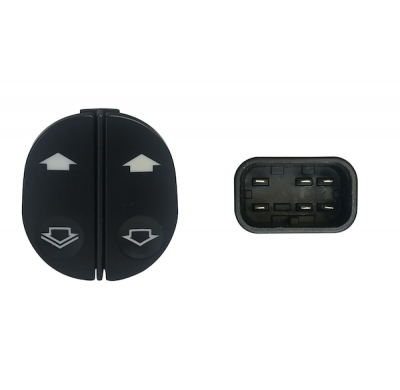 Ford Fiesta 05-*Interruptor Puerta Delantero  Izq(2 Botones) 6pin