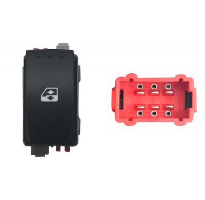 Renault Mascott 2003-*Boton Elevalunas Delanter. Izq 6pin (Conector Rojo)