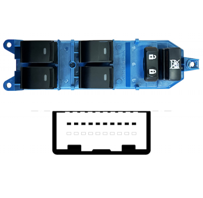 TOYOTA AVENSIS 2009.01-*INTERRUPTOR PUERTA DELANTERA IZQ (4 BOTONES)10PIN