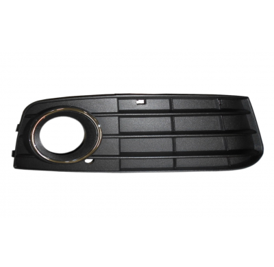 Audi A4 07-*Rejilla Paragolpes Delantero Dch Con Agujero Cerrada+aro Faro Cromado