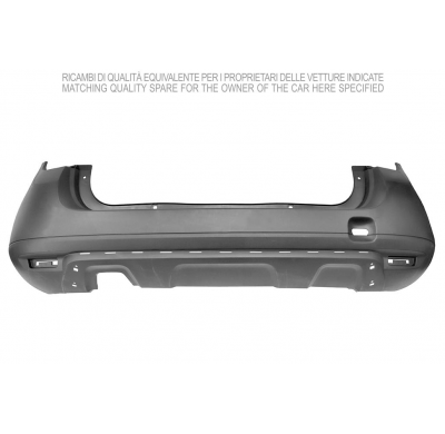 Dacia Duster 10-*Paragolpes Trasero Para Pintar Con Agujeros Spoiler Trasero