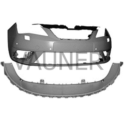 Seat Ibiza 15-*Paragolpes Delantero Para Pintar Con Agujeros Para Lavafaros - Con Agujeros Para Sensor + Spoiler