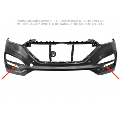 HYUNDAI TUCSON 15-*PARAGOLPES DELANTERO PARA PINTAR CON AGUJEROS ANTINIEBLA + AGUJERO LUZ DIURNA + AGUJEROS PARA SENSOR