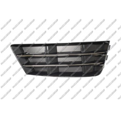 Rejilla Derecha Paragolpes Negra Con Moldura Cromada