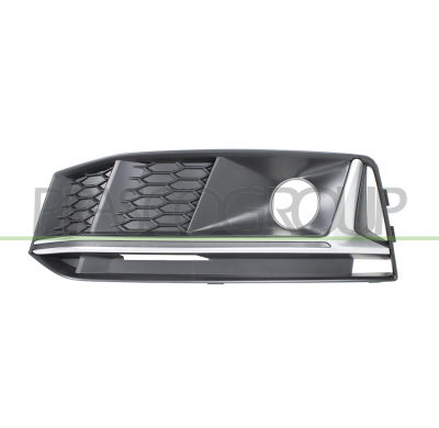 REJILLA IZQUIERDA PARAGOLPES DELANTERO-CON AGUJERO ANTINIEBLA-CON MOLDURA PLATA (MOD.S-LINE)