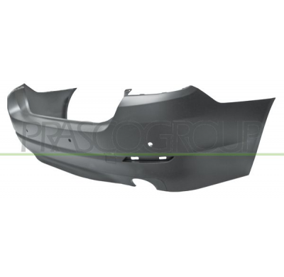 PARAGOLPES TRASERO-IMPRIMADO-CON TAPAGANCHO CON AGUJEROS SENSORES+SOPORTES-CON ESCAPE DOBLE A DERECHA/IZQUIERDA MOD. 4 PUERTAS