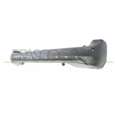 PARAGOLPES TRASERO-NEGRO/GRANULADO-CON TAPAGANCHO-CON AGUJEROS MOLDURA