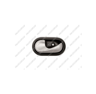 Manecilla Interior Delantera/Trasera Izquierda  Con Palanca Plata-Escudo Negro-Clip Dacia Sandero 2008->