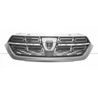 REJILLA NEGRA CON MOLDURA CROMADA