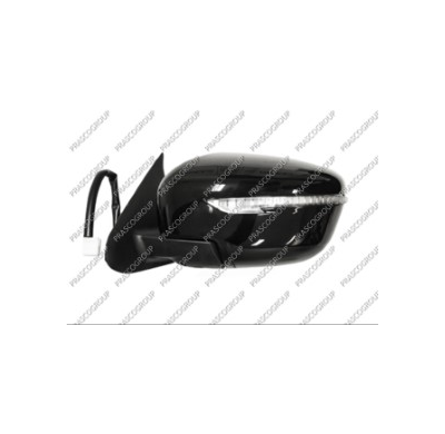 Retrovisor Izquierdo-Electrico-Negro-Termico-Con Piloto-Convexo/Cromado