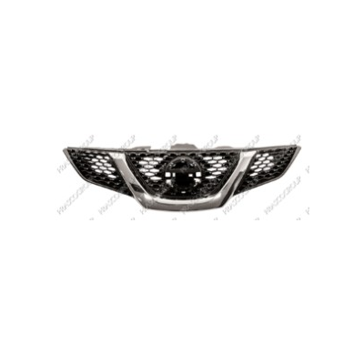 Rejilla-Negra Brillante Con Moldura Cromada