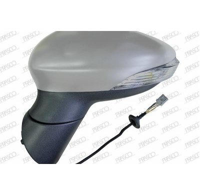 Retrovisor Izquierdo-Electrico-Imprimado-Con Piloto-Asferico/Cromado