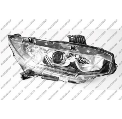 Optica Derecha H11+hb3 Electrica-Con Motor-Con Luz Diurna-Led Mod 5 Puertas