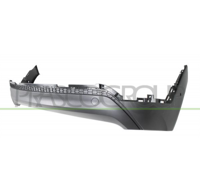 SPOILER PARAGOLPES TRASERO-NEGRO/GRANULADO-CON TAPAGANCHO-CON AGUJEROS+SOPORTES PARA ASISTENTE DE APARCAMIENTO