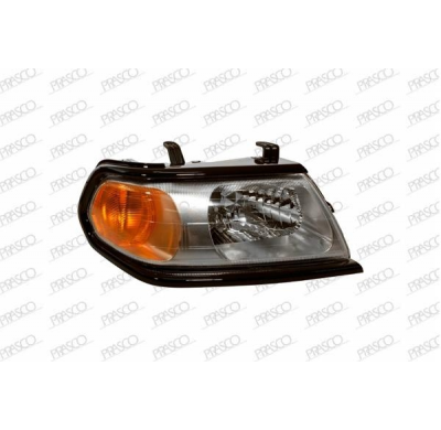 Optica Derecha H4 Electrica-Sin Motor-Negra Borde Cromado Mod. 05 >