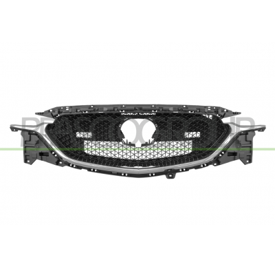 REJILLA NEGRA/BRILLANTE CON MOLDURA CROMADA