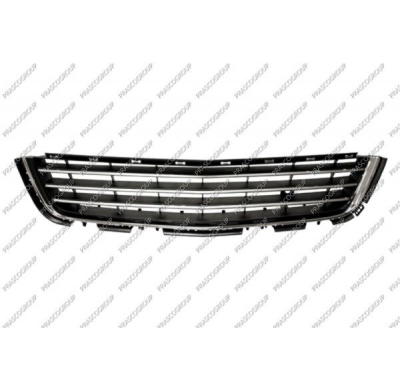 Rejilla Central Paragolpes-Negra Con Moldura Cromada