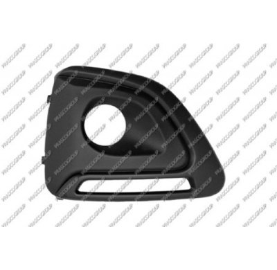 Rejilla Derecha Paragolpes-Negra-Con Agujeros Antiniebla Y Luz Diurna Led