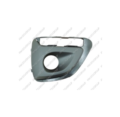 Rejilla Izquierda Paragolpes-Negra-Con Agujeros Antiniebla, Luz Diurna Led Y Moldura