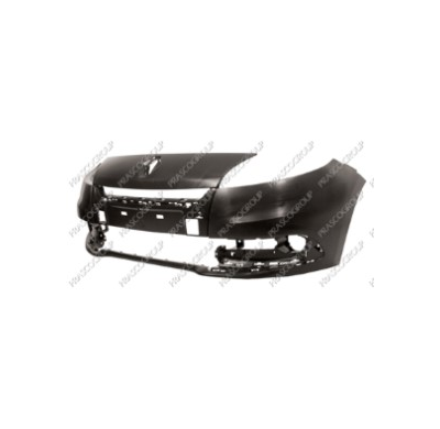 Paragolpes Delantero Negro Liso a Imprimar Con Tapagancho Con Marcos Sensores De Aparcamiento Y Lavafaros