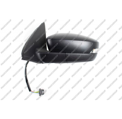 Retrovisor Izquierdo-Electrico-Negro-Calefactado-Con Piloto-Convexo/Cromado