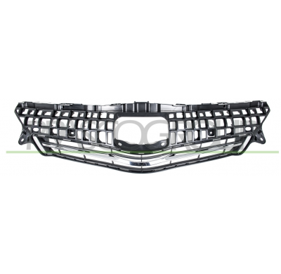 REJILLA NEGRA CON MOLDURA CROMADA