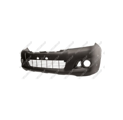 Paragolpes Delantero Imprimado Negro Con Agujeros Antiniebla-Con Agujeros Pasorueda-Con Rejilla Central Paragolpes Toyota Hilux