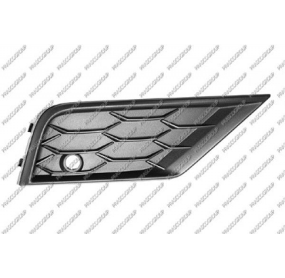 REJILLA SUPERIOR DERECHA PARAGOLPES DELANTERO CON AGUJEROS SENSORES APARCAMIENTO+SOPORTES