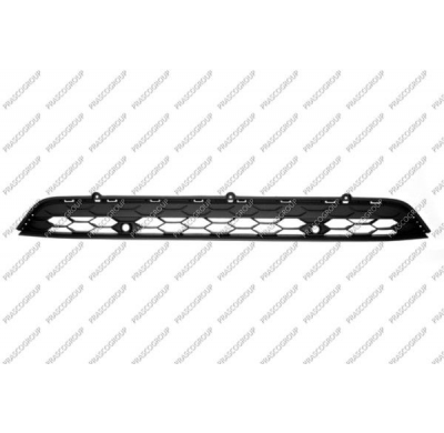 REJILLA CENTRAL PARAGOLPES-NEGRA-CON AGUJEROS SENSORES APARCAMIENTO+SOPORTE MOD. 16