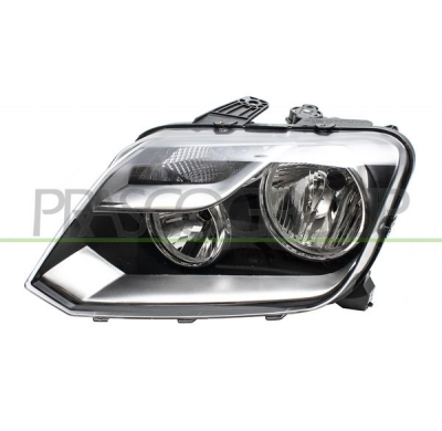 FARO IZQUIERDO H7+H1 CON REGULACION ELECTRICA CON MOTOR - INTERIOR NEGRO - MONTAJE VALEO