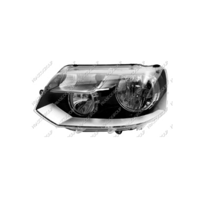 Optica Izquierd. H7+h15 Con Regulacion Electrica Con Motor T5 01/09> Volkswagen Transporter 2010->