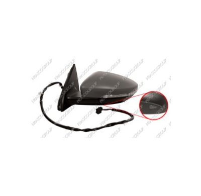 Espejo Izquierdo-Electrico-Termico-Imprimado-Con Piloto-Con Luz Cortesia-Asferico/Cromado