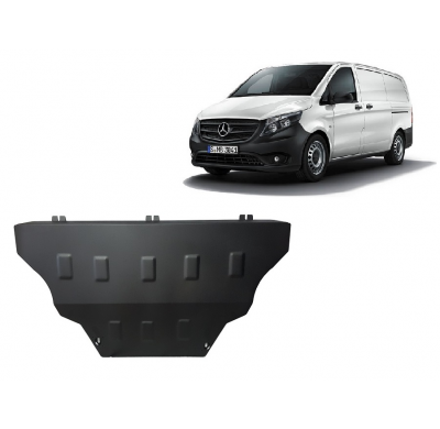 Cubre carter de Acero para Mercedes Clase V W447, 4x2, 1.6 D Año: 2014 - 2025 Grosor: "2.5"mm 4x2, 1.6 D