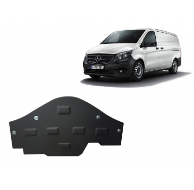 Cubre carter de Acero para Mercedes Vito W447, 4x2, 1.6 D Año: 2014 - 2025 Grosor: "2.5"mm 4x2, 1.6 D