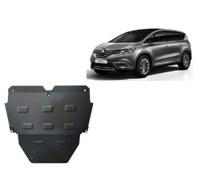 Cubre carter de Acero para Renault Espace 5 Año: 2015 - 2025 Grosor: "2"mm Todas las motorizaciones