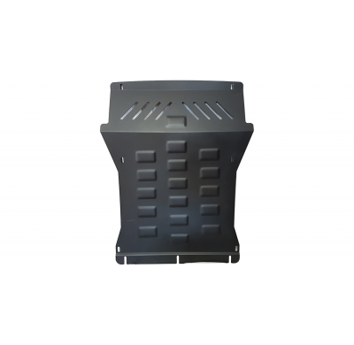 Cubre carter de Acero para el motor y el radiador del Mitsubishi Pajero 3 (V60, V70) Versión 2.0 Año: 1999 - 2007 Grosor: "3"mm