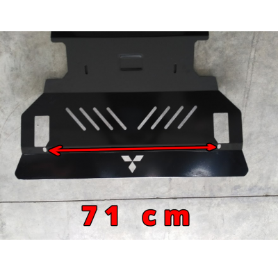 Cubre carter de Acero para el motor y el radiador del Mitsubishi Pajero 3 (V60, V70). Año: 1999 - 2007 Grosor: "2,5"mm 3.5 Gdi;