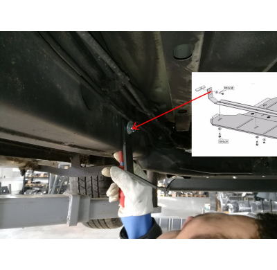 Protector de Acero para caja de cambios y el diferencial del Volkswagen Amarok Año: 2010 - 2022 Grosor: "2.5"mm No compatible: V