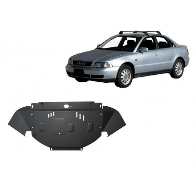 Cubre carter de Acero para Audi A4 B5 Año: 1995 - 2000 Grosor: "2"mm 1.6-2.0, 1.9 TDI Caja de cambios manual , automático caja d