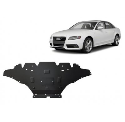 Cubre carter de Acero para Audi A4 B8, diésel Año: 2008 - 2015 Grosor: "2"mm 2.0TFSI, 2.0Tdi, quatro, 2.7TDI manual y automático