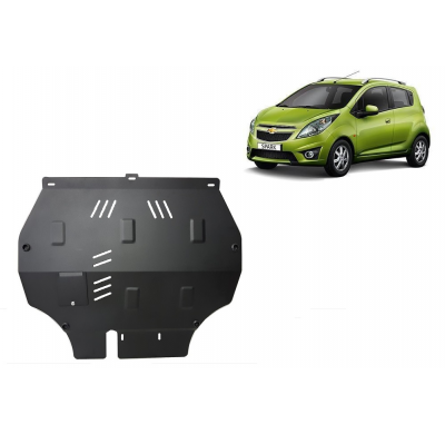 Cubre carter de Acero para Chevrolet Spark Año: 2009 - 2025 Grosor: "2"mm Todas las motorizaciones