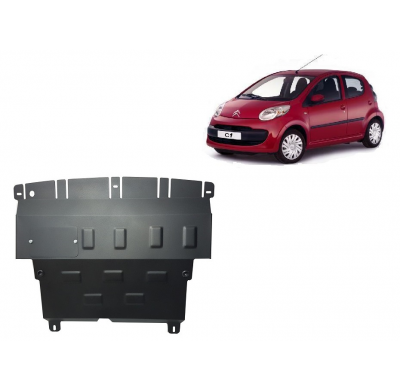 Cubre carter de Acero para Citroën C1 Año: 2005 - 2014 Grosor: "2"mm Todas las motorizaciones
