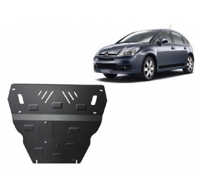 Cubre carter de Acero para Citroën C4 Año: 2004 - 2008 Grosor: "2"mm Todas las motorizaciones