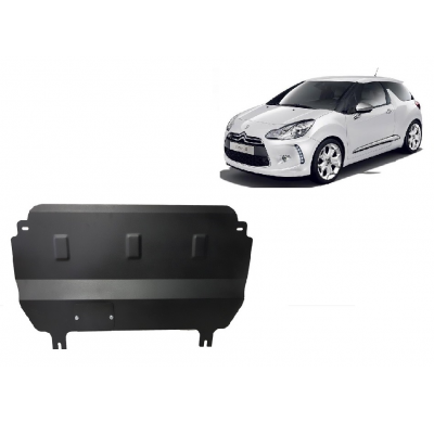 Cubre carter de Acero para Citroën DS3 Año: 2009 - 2025 Grosor: "2"mm 1.1, 1.2, 1.4, 1.6, 1.6 IDH