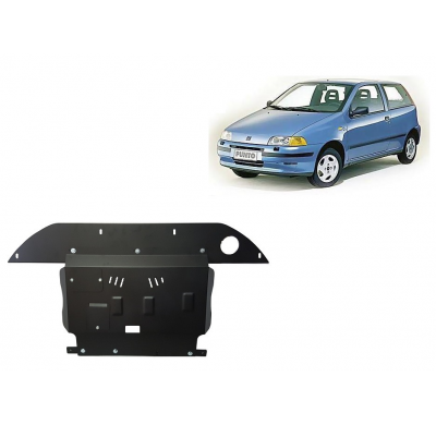 Cubre carter de Acero para Fiat Punto Año: 1993 - 1999 Grosor: "2"mm Todas las motorizaciones