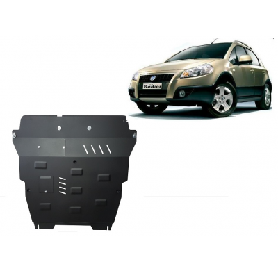 Cubre carter de Acero para Fiat Sedici Año: 2005 - 2014 Grosor: "2,5"mm Todas las motorizaciones