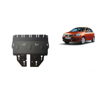 Protector de cárter de Acero para VW Polo Año: 2009 - 2017 Grosor: "2"mm