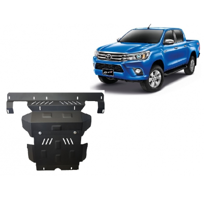 Cubre carter de Acero para el motor y el radiador del Toyota Hilux Revo Año: 2016 - 2025 Grosor: "3"mm Todas las motorizaciones